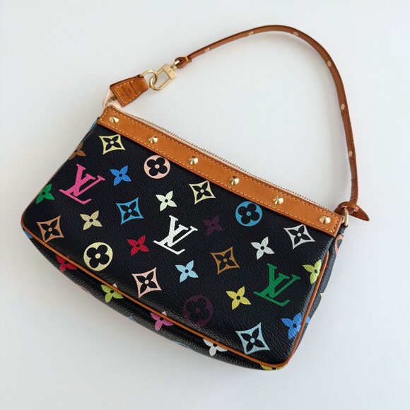 Louis Vuitton Murakami Multicolor Pochette Accessoires - Black - Picture 1 of 8
